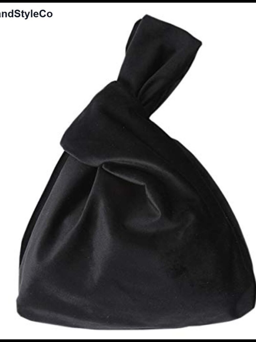 Velvet Evening Wristlet Knot Closure Cosmetic Organizer Pouch